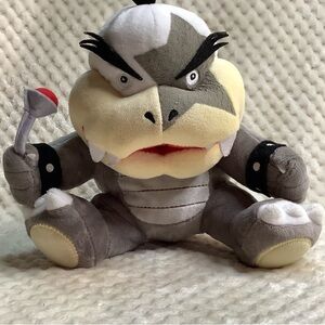 Nintendo Gray and White Bowser Stuffed Animal Plush Toy